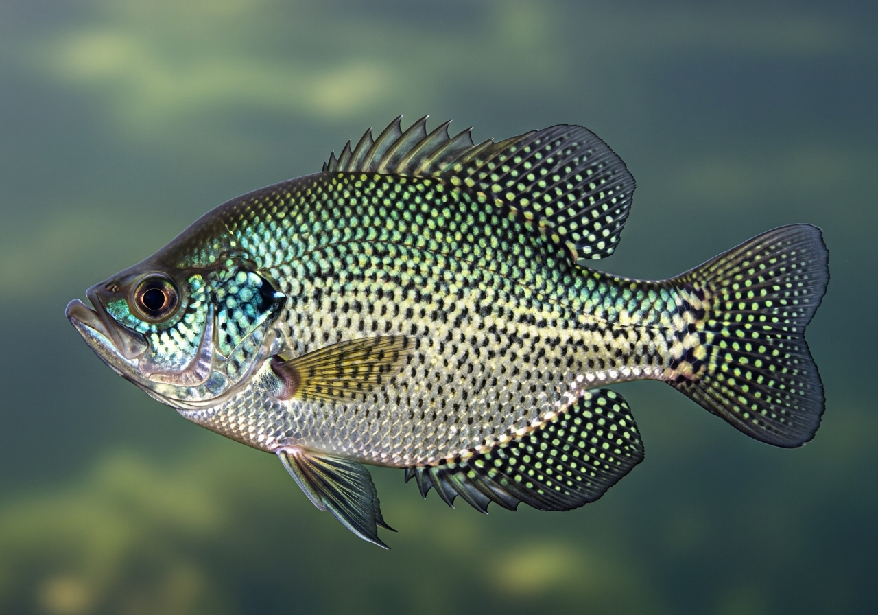 Black Crappie (Pomoxis nigromaculatus) fish species