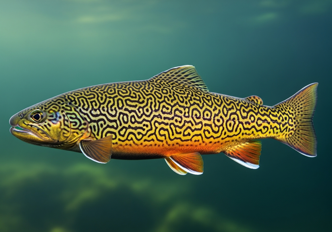 Tiger Trout (Salmo trutta × Salvelinus fontinalis) fish species