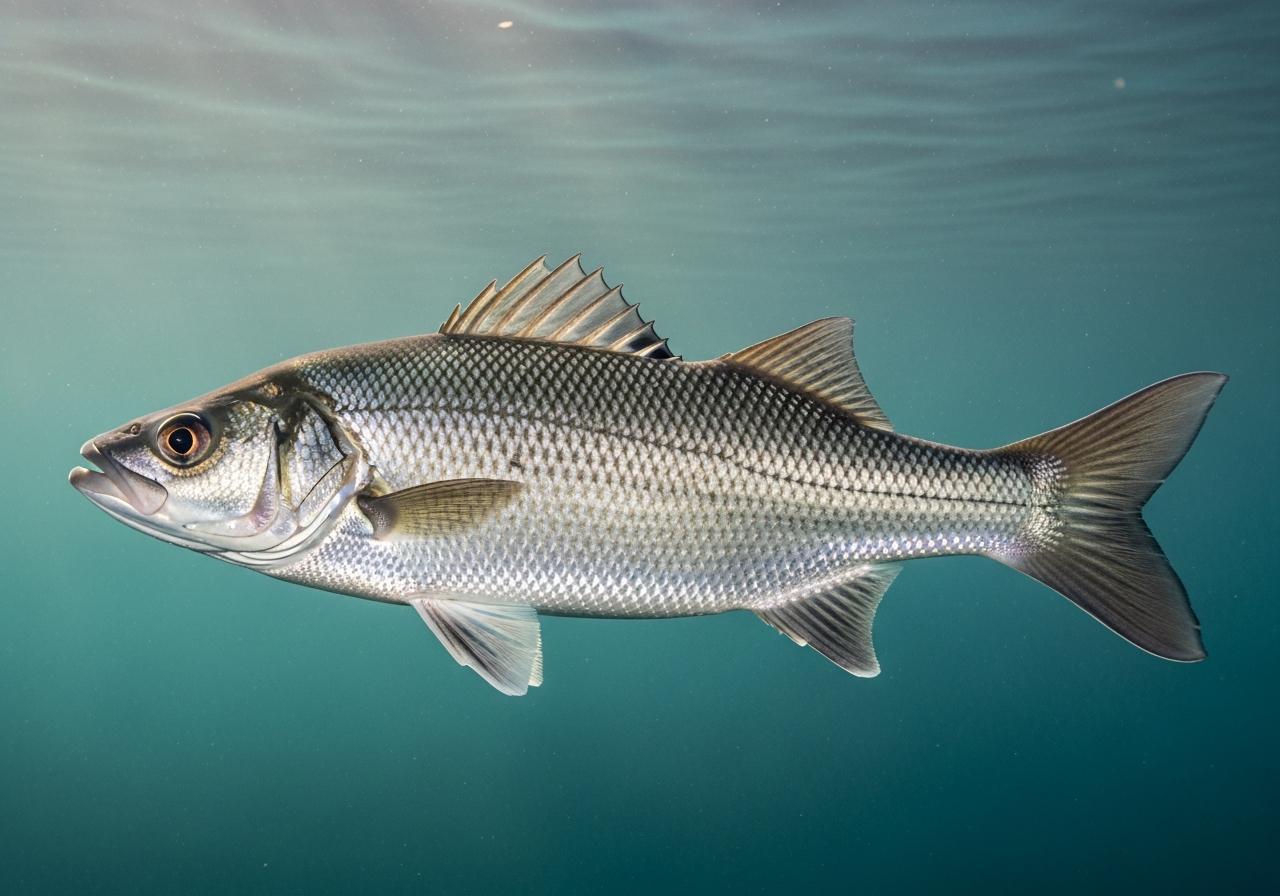 White Bass (Morone chrysops) fish species