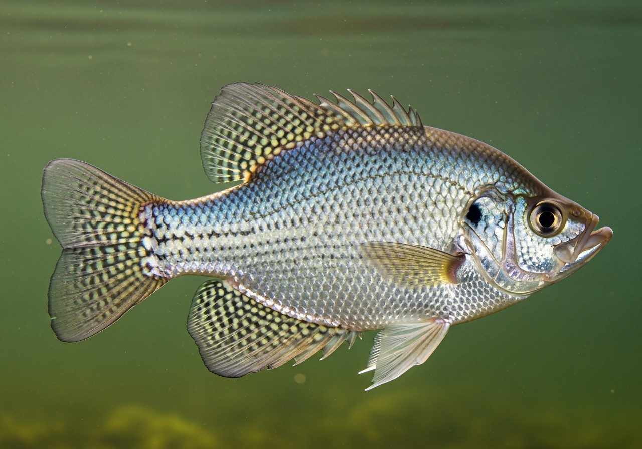White Crappie (Pomoxis annularis) fish species